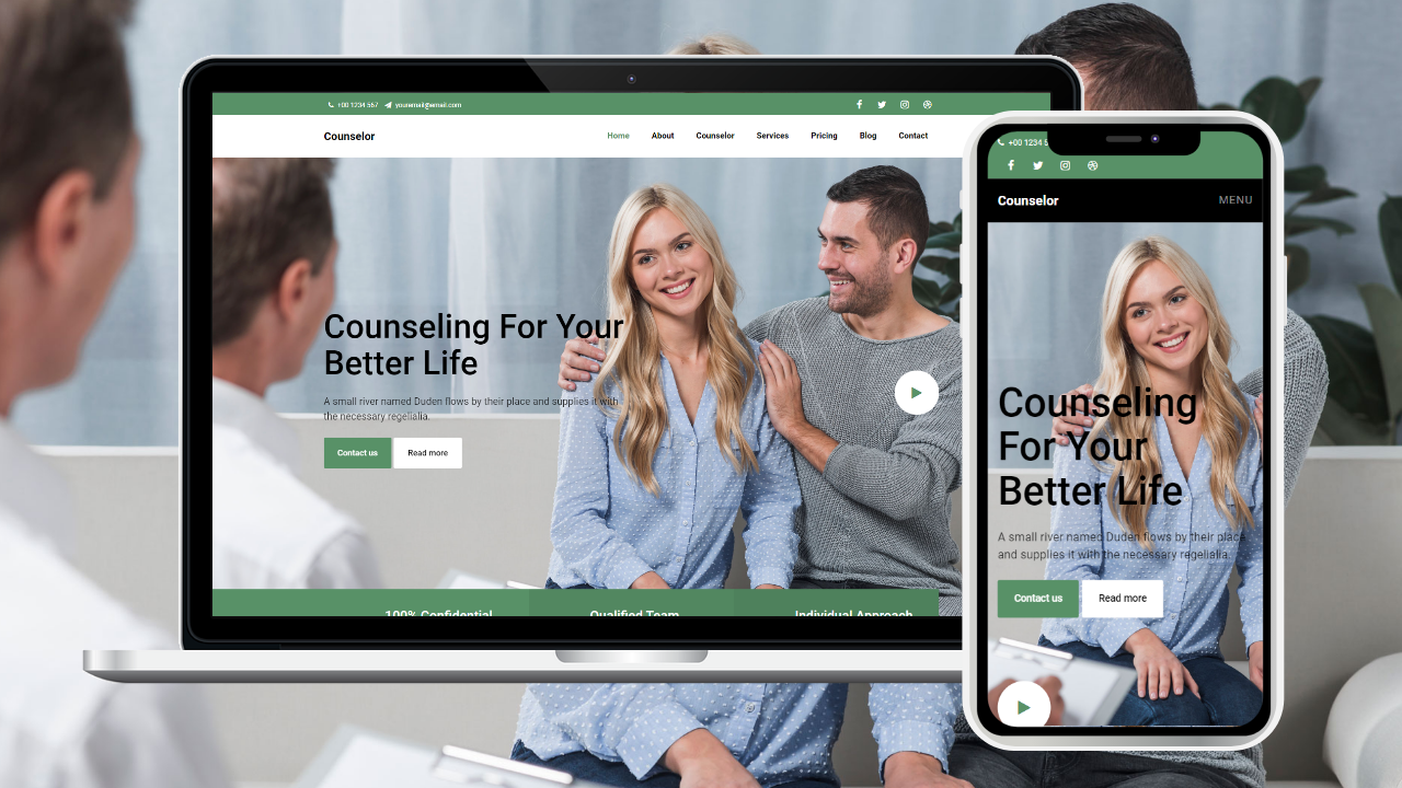 CounselPro - Responsive HTML5 Template for Counseling and Therapy Services - Image #1